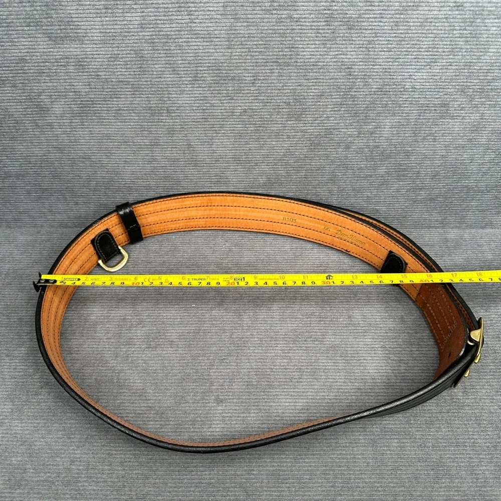 Don Hume B103 Black‎ Leather Police Duty Belt Solid Brass Buckle Size 46